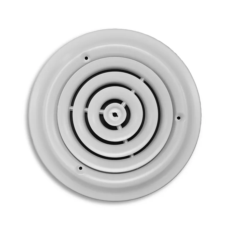 6 In. H X 6 In. W Powder Coat White Steel Ceiling Diffuser Model C800-06