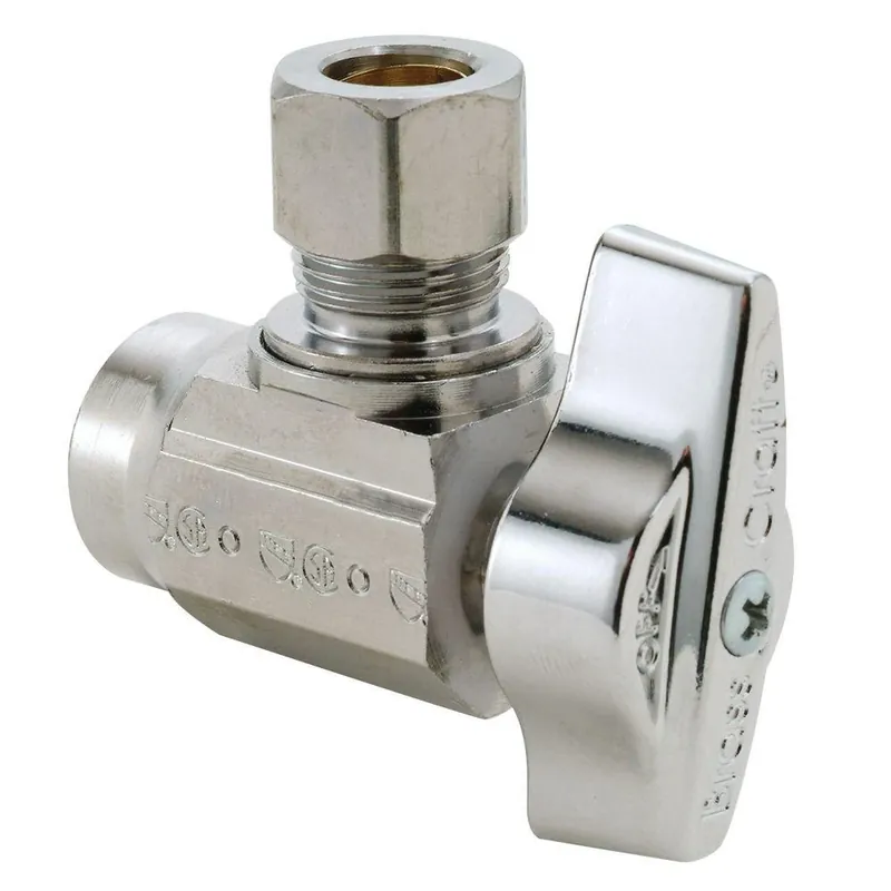1/2 In. Cts X 3/8 In. Cts Brass Shut-off Valve - Ktr19x C1