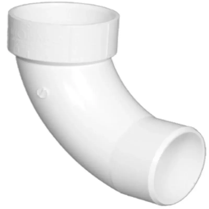 Charlotte Pipe Schedule 40 2 In. Spigot X 2 In. D Hub PVC 90 Degree Elbow 1 Pk