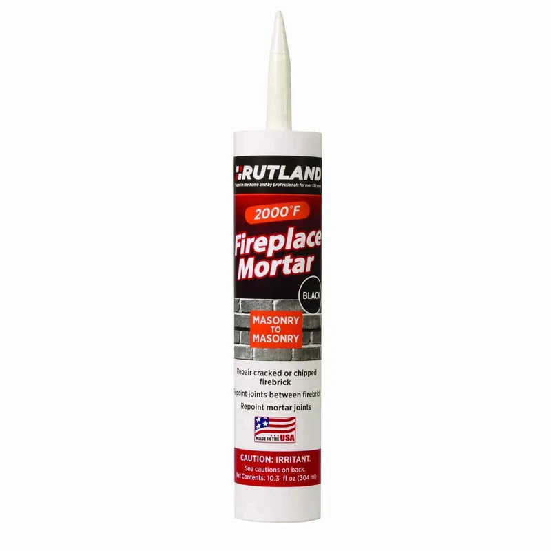Fireplace Mortar 10.3 Oz Black Cartridge For Firebrick Repair