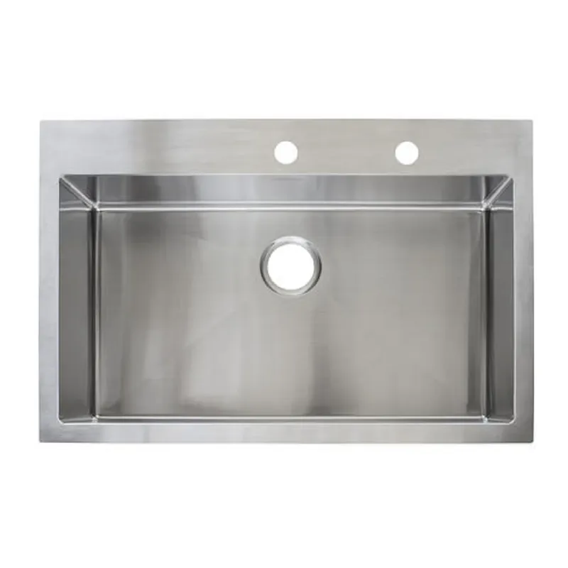 Stainless Steel Dual Mount 33-7/16 In. W X 22-7/16 In. L Single Bowl Kitchen Sink