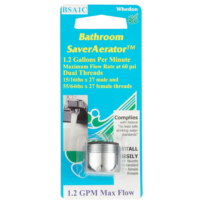 Saveraerator Dual Thread 15/16 In.-27m X 55/64 In.-27f Chrome Plated Faucet Aerator