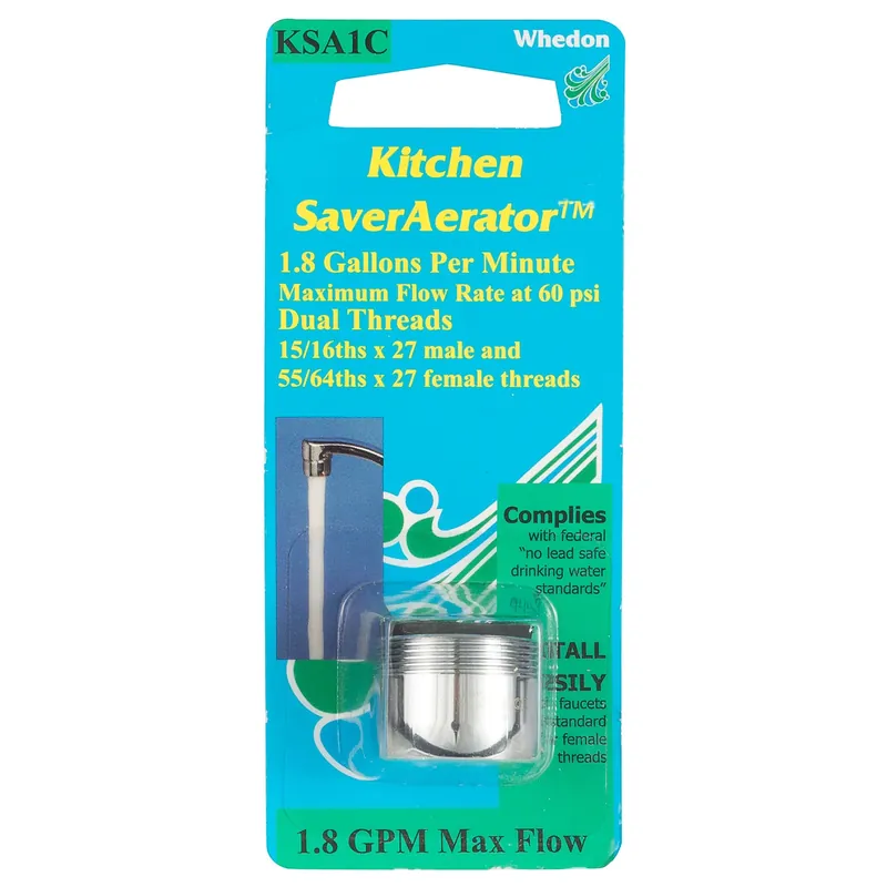 Saveraerator Dual Thread 15/16 In.-27m X 55/64 In.-27f Chrome Plated Faucet Aerator
