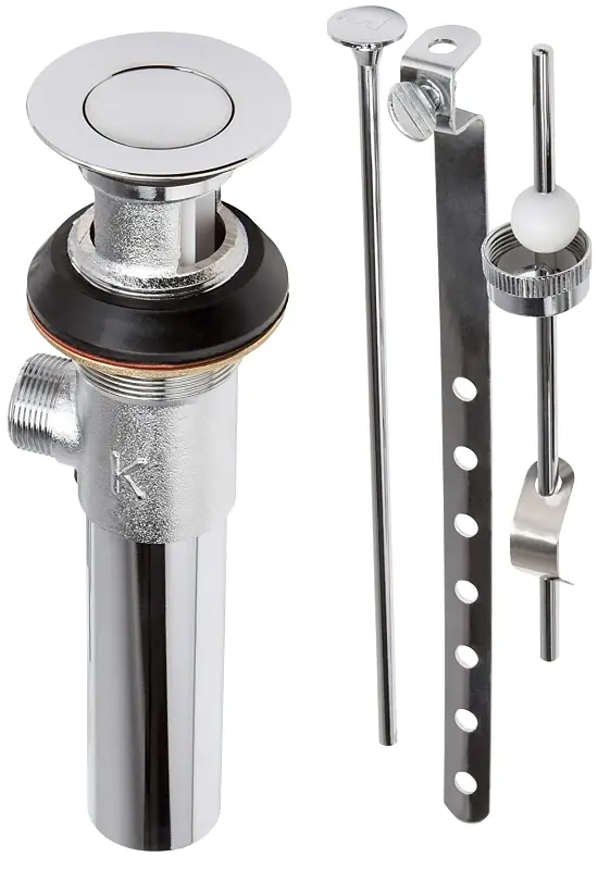 1-1/4 In. Chrome Plated Brass Pop-up Assembly With 4 In. Tailpiece