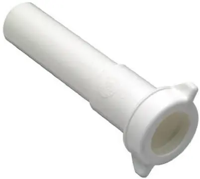 Lavatory Drain Extension Tube, White Plastic, 1.5 O.D. X 6-In.