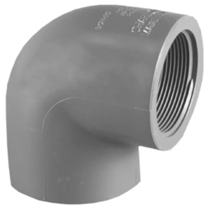 Charlotte Pipe Schedule 80 3/4 In. Socket X 3/4 In. D FPT PVC 90 Degree Elbow 1 Pk