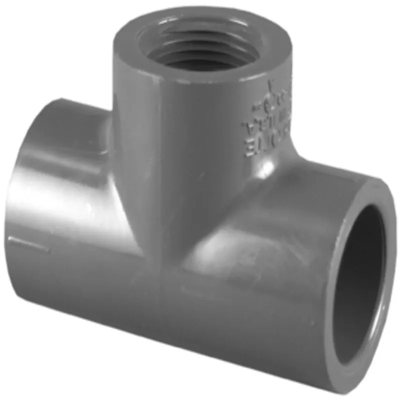 Charlotte Pipe Schedule 80 3/4 In. Slip X 3/4 In. D Slip PVC Tee 1 Pk