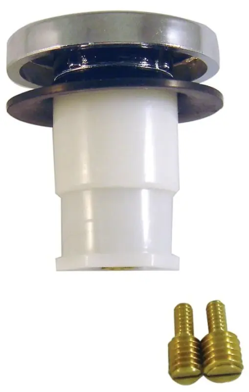 Bath Tub Drain Touch Toe Stopper, Chrome, 2-In. O.D.