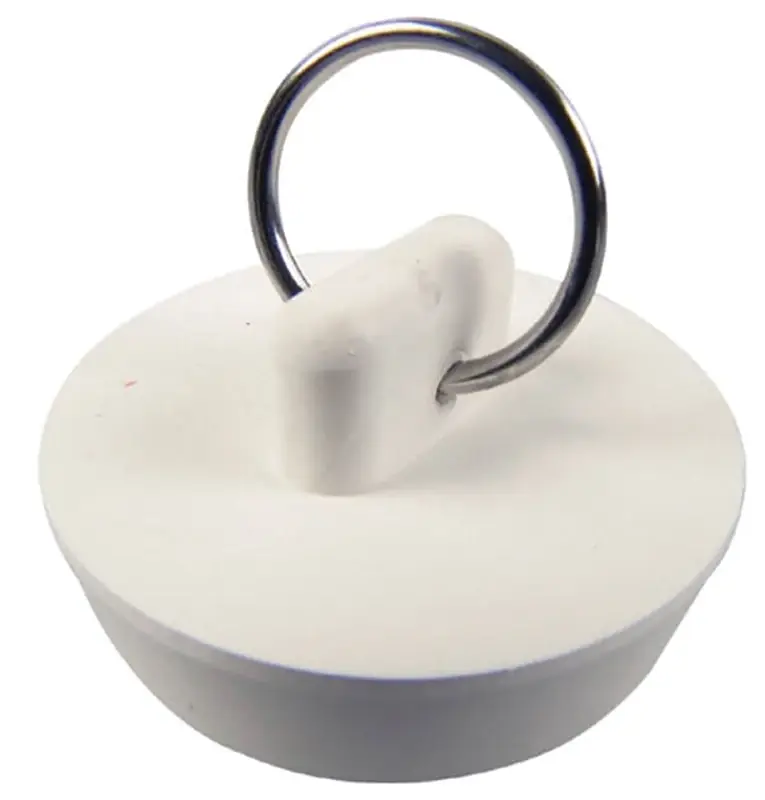 1-3/8 In. White Rubber Sink Stopper For Kitchen And Bathroom
