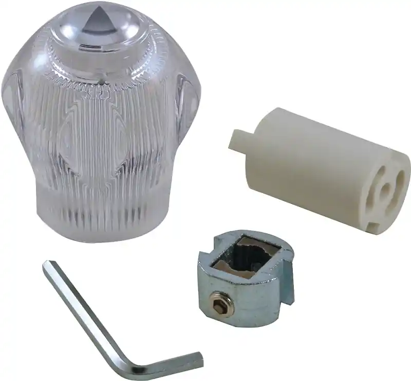 80015 Large Clear Acrylic Diverter Handle Kit For Tub & Shower Faucets