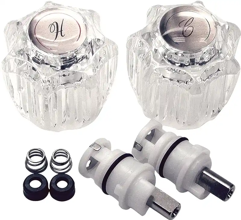 Delta Faucet Repair Kit - Complete Rebuild Kit With Stems, Handles, And Springs