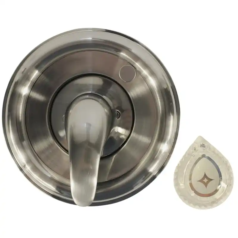 Tub & Shower Trim Kit, For Moen Faucets, Brushed Nickel With Acrylic & Metal Handles