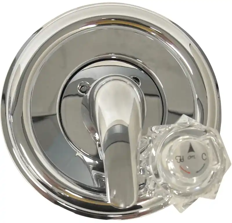 Tub & Shower Trim Kit, For Delta Faucets, Chrome With Acrylic & Metal Handles