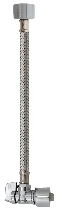 5/8 In. X 12 In. Stainless Steel Quick Lock Toilet Supply Tube With Angled Valve
