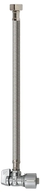 5/8 In. X 20 In. Stainless Steel Quick Lock Toilet Supply Tube With Angled Valve