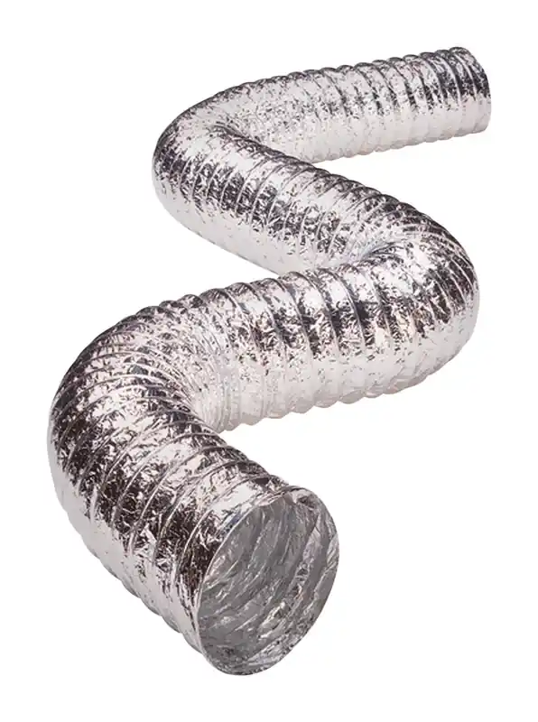 Deflect-O Supurr-Flex 5 Ft. L X 4 In. D Silver Aluminum Dryer Transition Duct