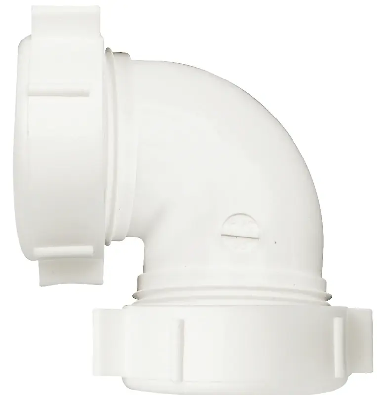 1-1/2 In. Plastic 90 Degree Sink Drain Elbow With Reducer Washers