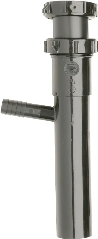 1-1/2 In. X 8 In. Black Plastic Dishwasher Tailpiece Pp66-14b
