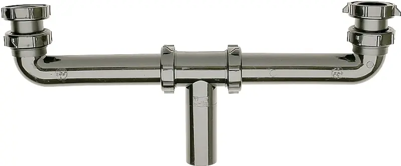 1-1/2 In. X 16 In. Plastic Center Waste Outlet With Baffle Tee