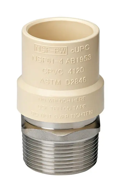 Homewerks Schedule 40 3/4 In. Slip X 3/4 In. D MPT CPVC Transition Adapter 1 Pk