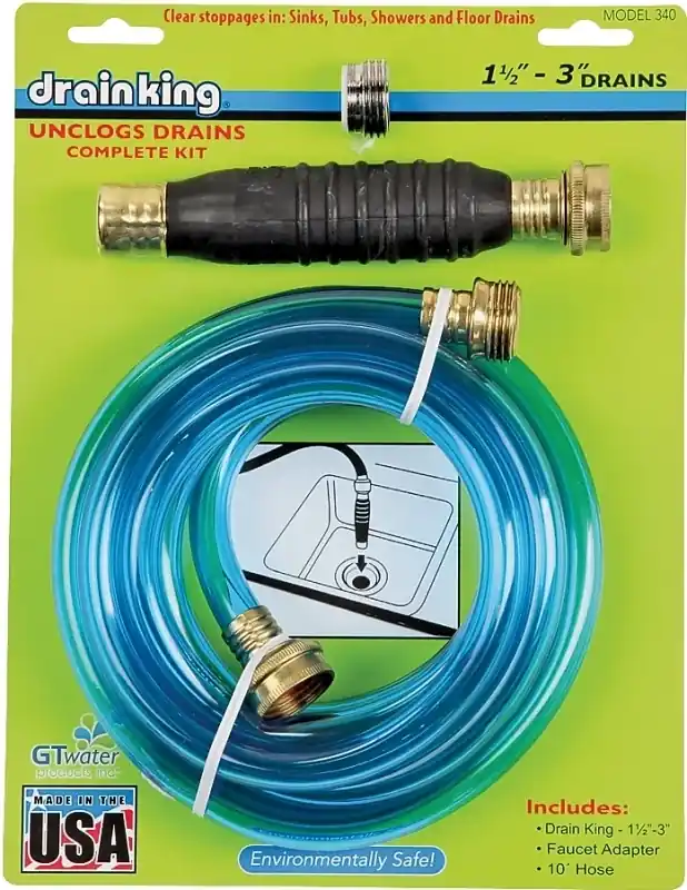 Water Powered Drain Cleaner, For 1-1/2 - 3 In. Drains