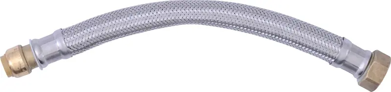 1/2 In. Push Fit X 3/4 In. D Fip 12 In. Stainless Steel Water Heater Connector