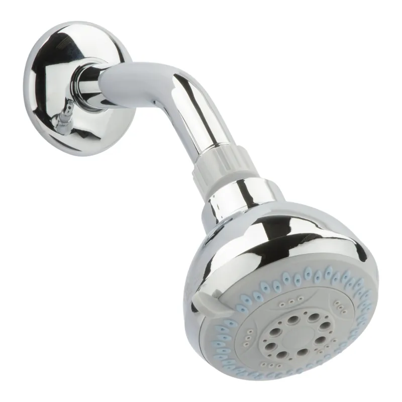 Chrome Pvc Wallmount Showerhead With 3 Settings And 1.8 Gpm Flow Rate