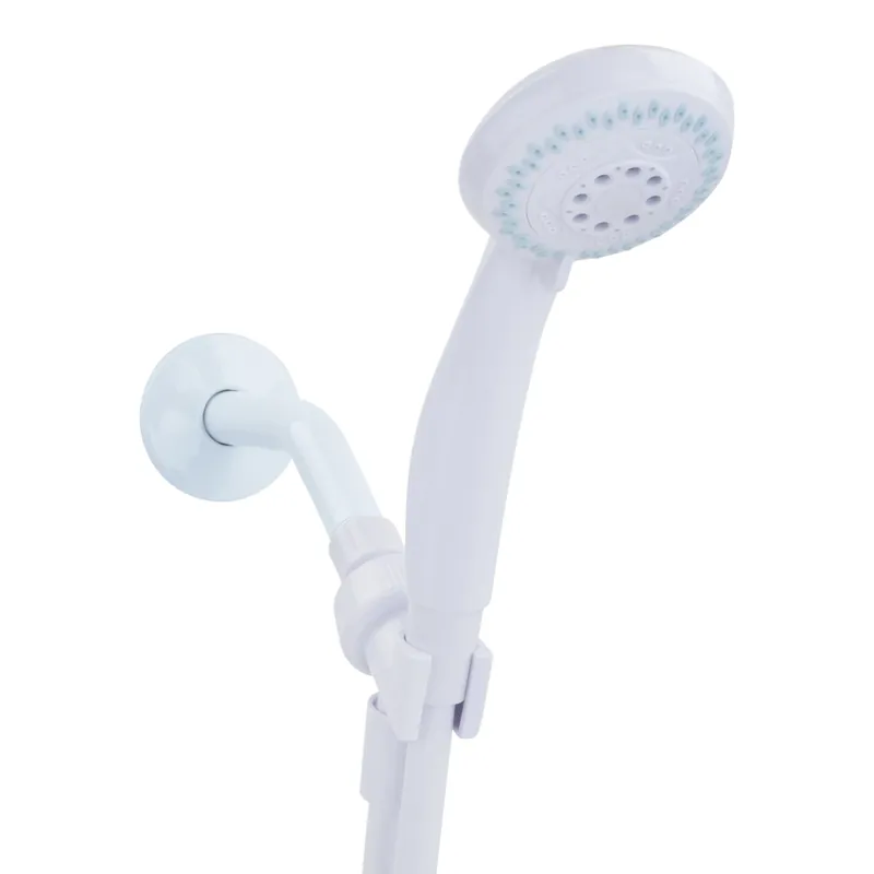 White Pvc Handheld Showerhead With 3 Settings And 1.8 Gpm Flow Rate