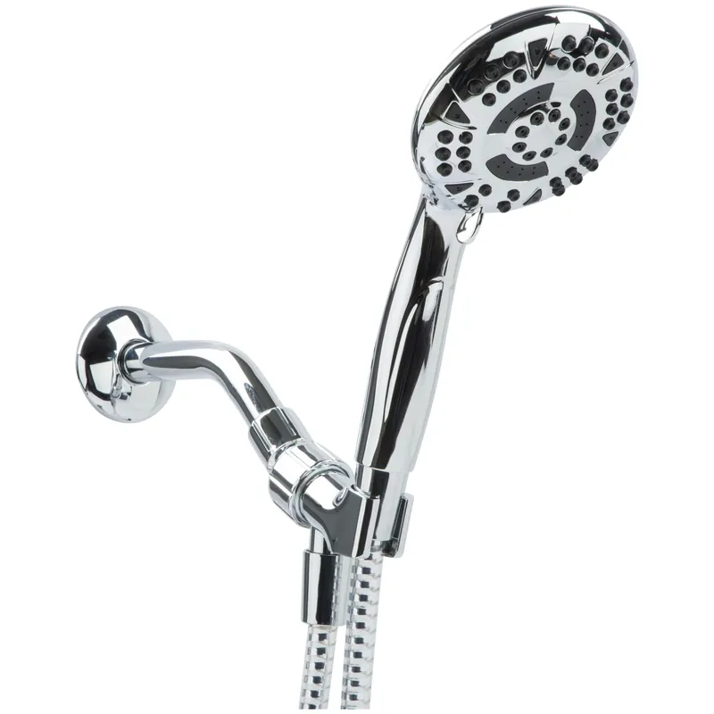 Chrome Pvc Handheld Showerhead With 5 Settings And 1.8 Gpm Flow Rate