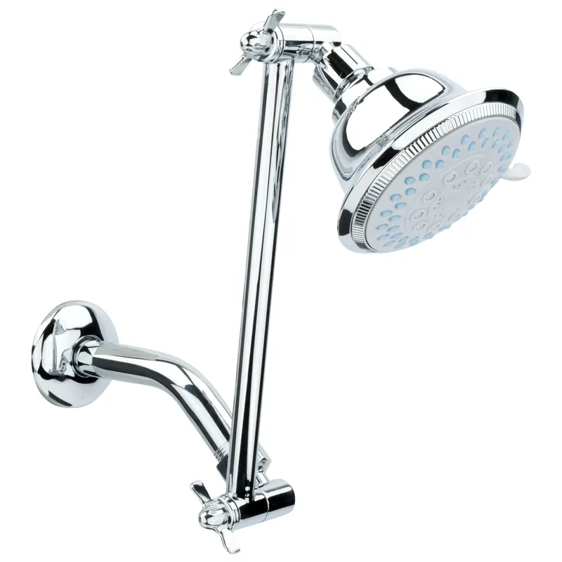 Chrome Pvc Adjustable Showerhead With 5 Settings And 1.8 Gpm Flow Rate