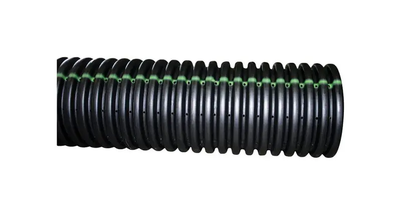 Slotted Drainage Tube, 3 In. X 10 Ft.