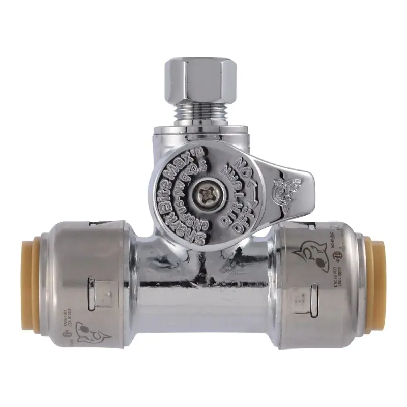 Push-Fit Service Tee Stop, 1/2 X 1/2 X .25 In.