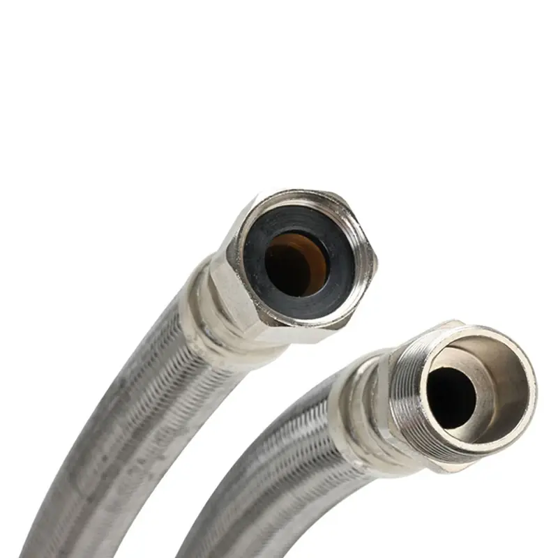 18 In. Braided Stainless Steel Water Heater Supply Line, 3/4 In. Mip X 3/4 In. Fip