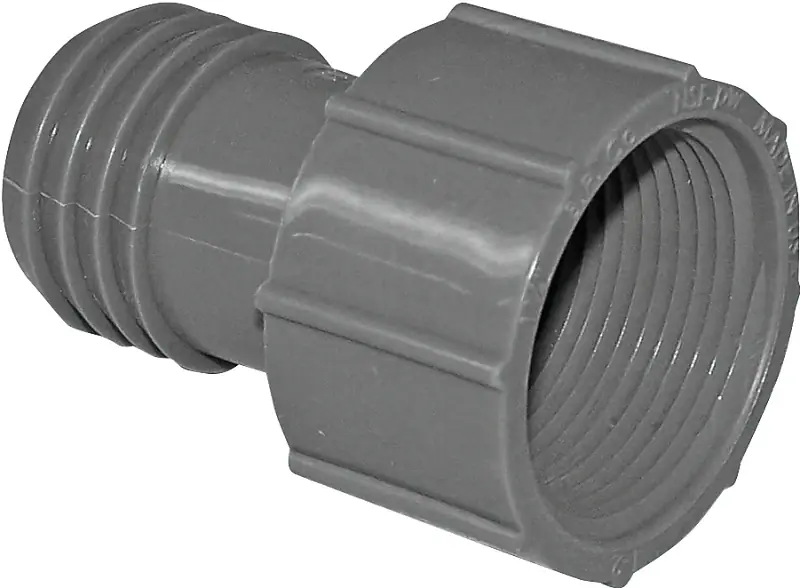 Boshart Industries 1-1/4 In. Insert In. X 1-1/4 In. D FPT Polypropylene Pipe Adapter 1 Pk