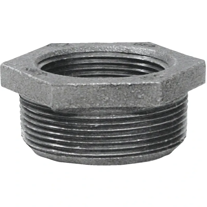 Black Pipe Hex Reducing Bushing, 1-1/4 X 1/2 In.