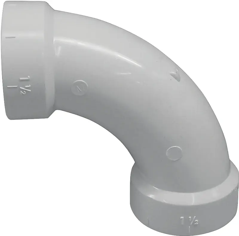 1-1/2 Inch Pvc 90 Degree Long Sweep Elbow Pipe Fitting