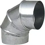 Imperial Gv0286-c Furnace Pipe Adjustable Elbow, 4 Inch Diameter, 30 Gauge