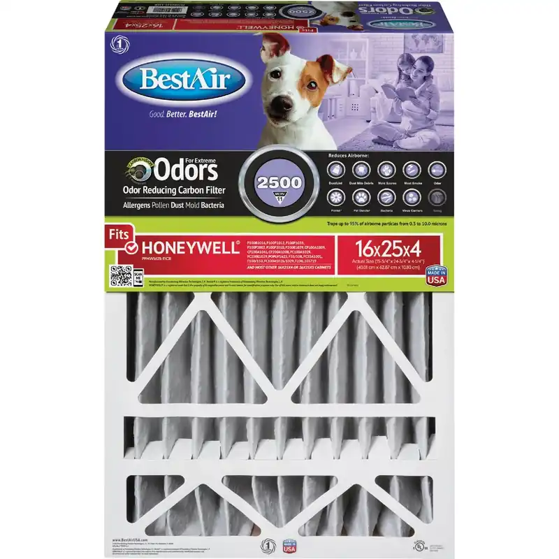 BestAir 16 In. W X 25 In. H X 4 In. 11 MERV Pleated Air Filter 1 Pk