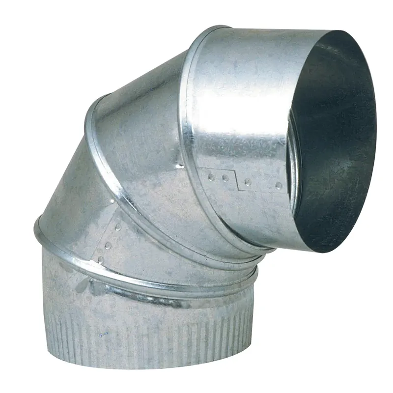 HVAC Furnace Elbow, 90 Degess, 30 Gauge 8 In. Adjustable