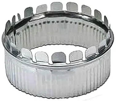 4-313se 4 In. Round Top Galvanized Collar With Crimped End