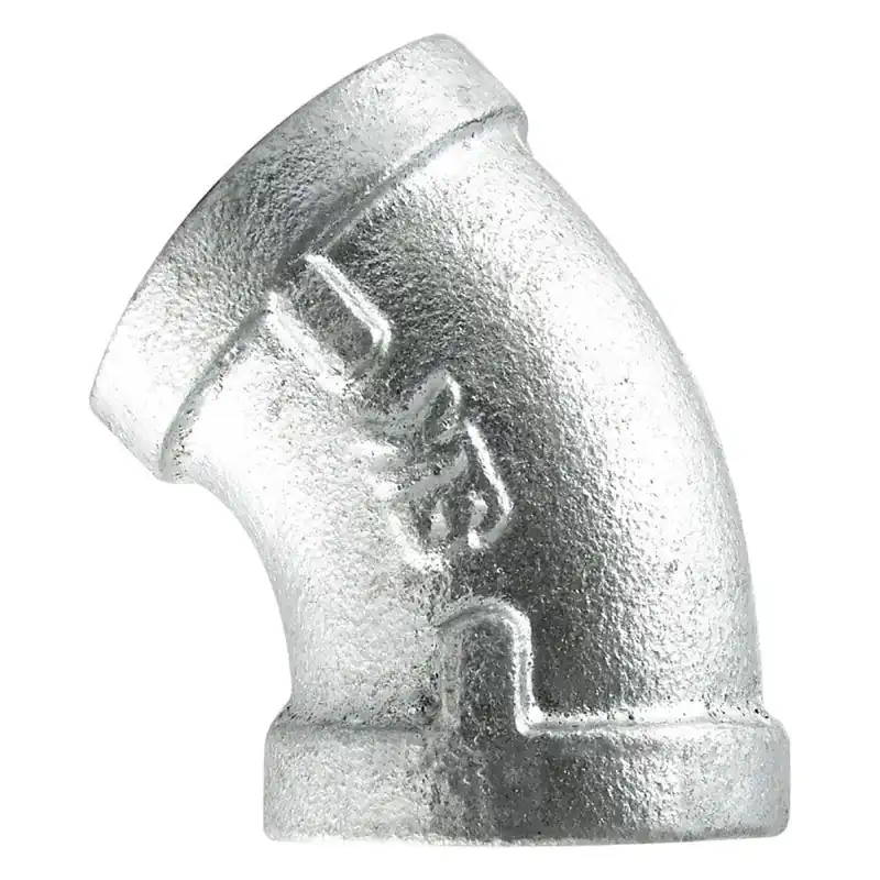1/2 In. Galvanized Pipe 45 Degree Elbow