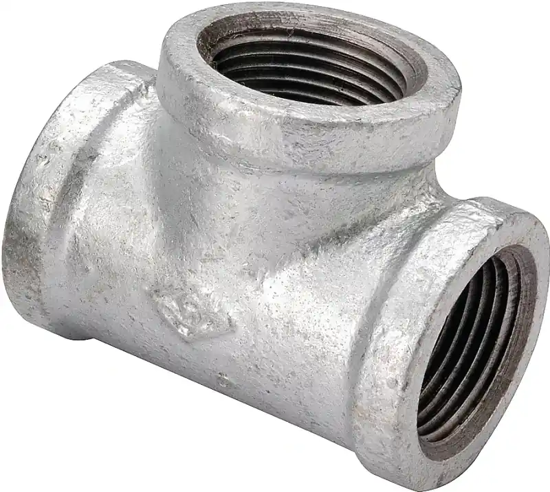 3/4 Inch Galvanized Malleable Tee, Model 11a-3/4g For Water And Steam