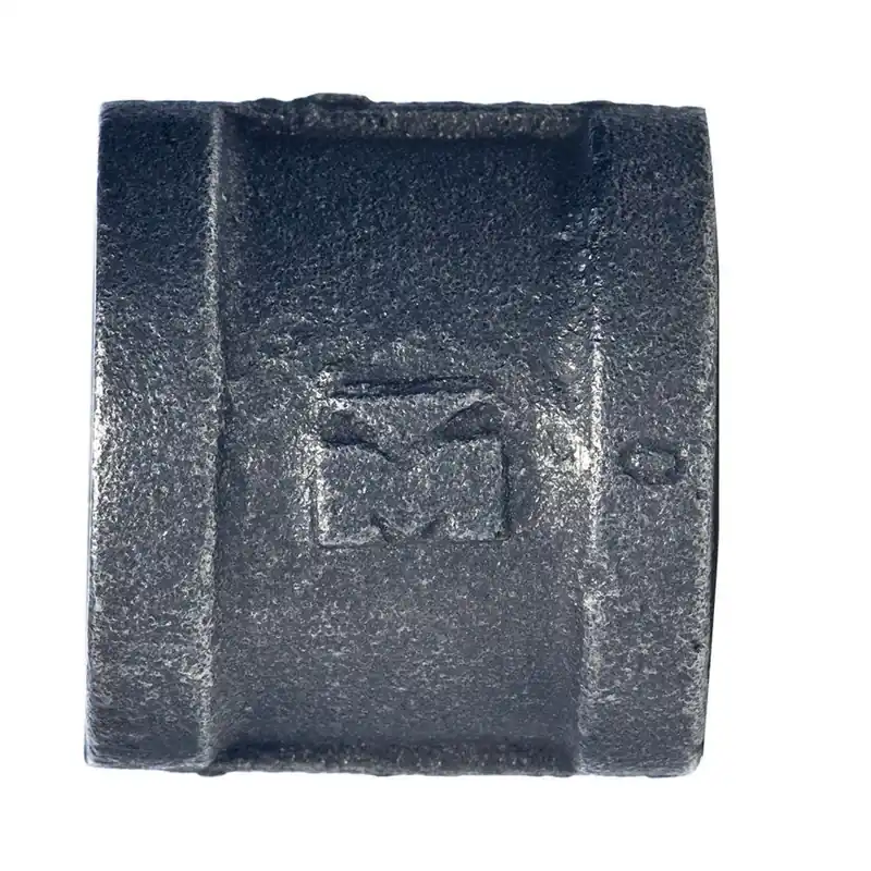 1/2 Inch Malleable Black Iron Coupling, Female X Female Connection