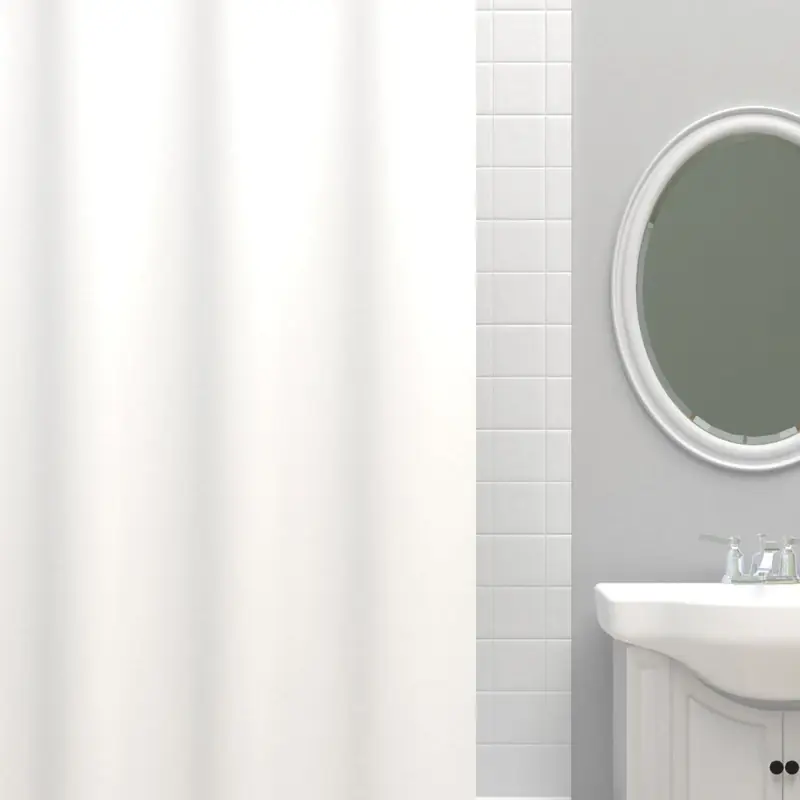 72 In. H X 70 In. W White Solid Peva Shower Curtain Liner