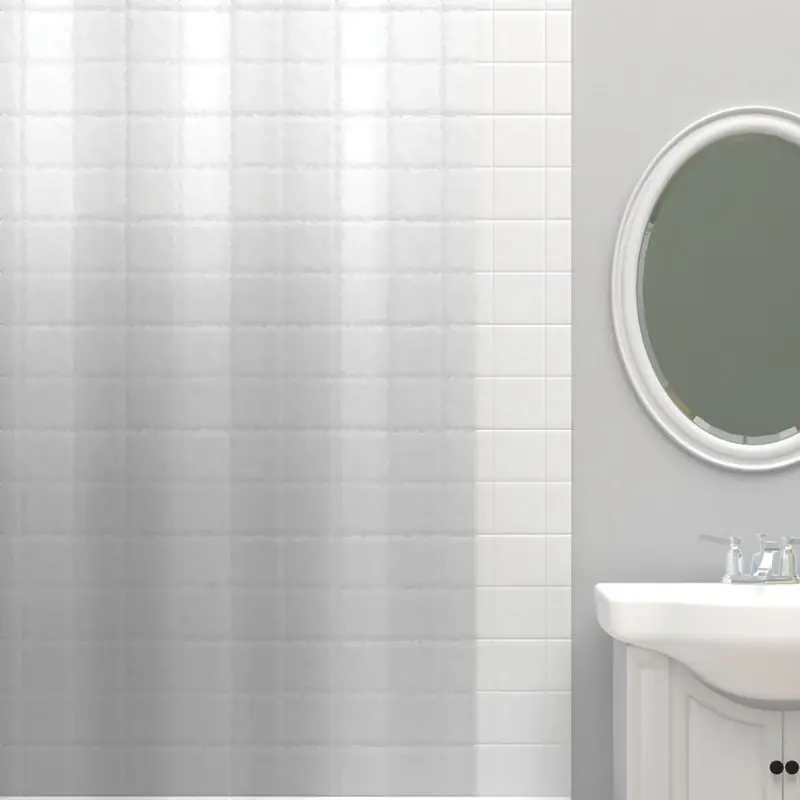 71 In. H X 70 In. W Clear Solid Shower Curtain Liner Peva