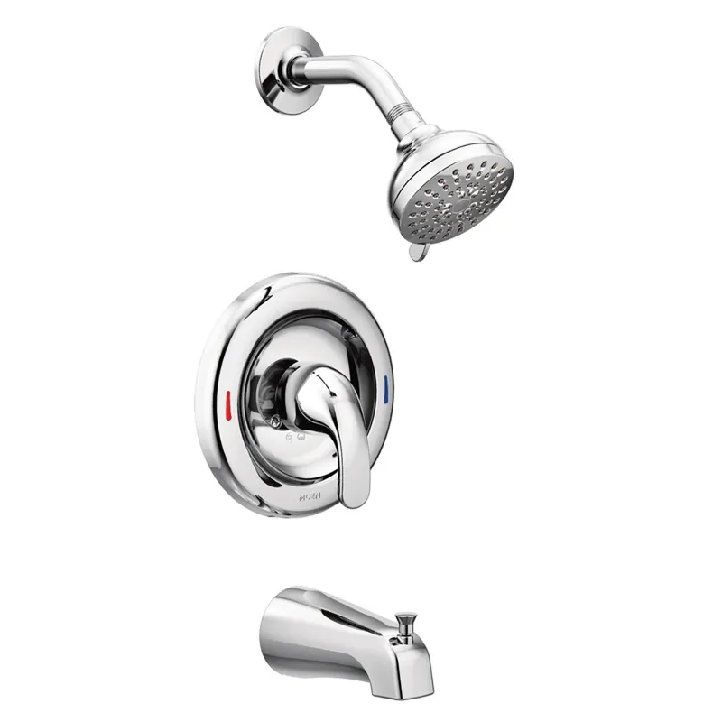 Adler Tub/Shower Faucet, Single Handle, With Showerhead, Chrome