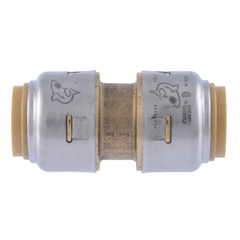 SharkBite Push To Connect 1/2 In. PTC X 1/2 In. D PTC Brass Coupling