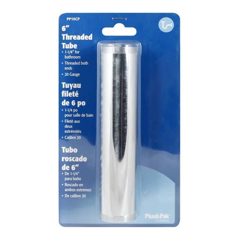 1-1/4 In. Diameter X 6 In. Length Brass Extension Tube