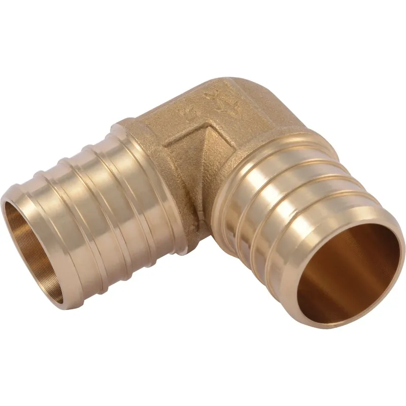 SharkBite Push To Connect 1 In. Barb X 1 In. D Barb Brass 90 Degree Elbow