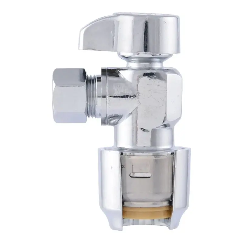 SharkBite 1/2 In. Compression X 3/8 In. Compression Brass Angle Stop Valve